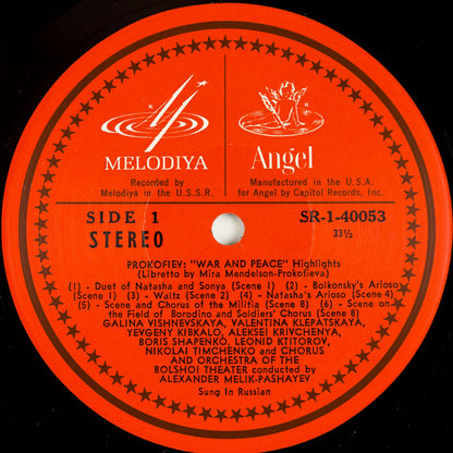 Sergei Prokofiev, Chorus Of The Bolshoi Theatre, Bolshoi Theatre Orchestra, Alexander Melik-Pashayev - War And Peace - Highlights