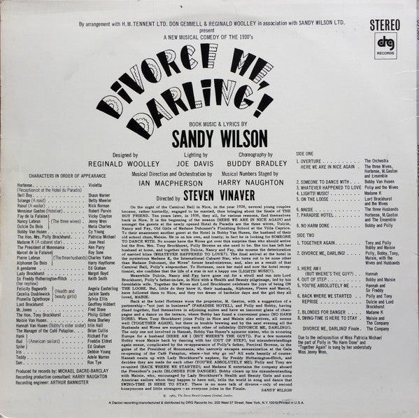 Sandy Wilson, Patricia Michael, Philip Gilbert, Anna Sharkey, Cy Young, Joan Heal, Jenny Wren - Divorce Me, Darling!