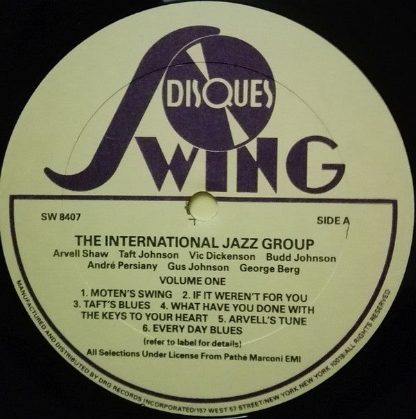 The International Jazz Group, Arvell Shaw, Taft Jordan, Vic Dickenson, Budd Johnson, André Persiany, Gus Johnson, George Berg - The International Jazz Group - Volume One