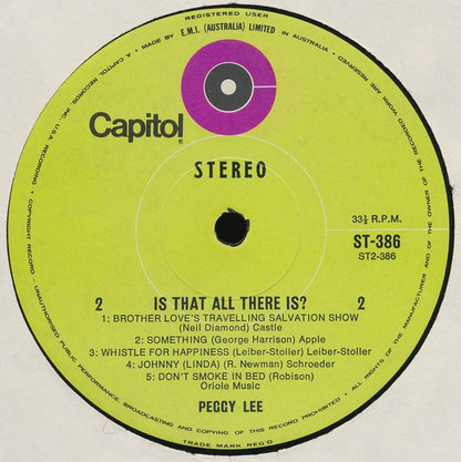 Peggy Lee - Is That All There Is?