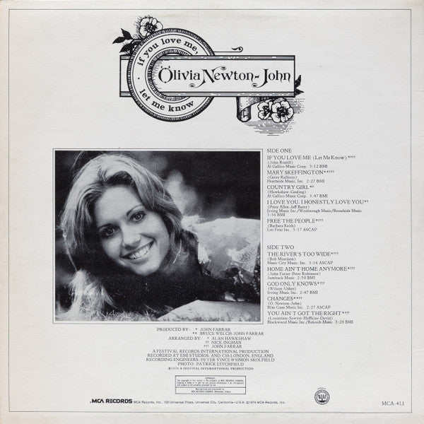 Olivia Newton-John - If You Love Me Let Me Know