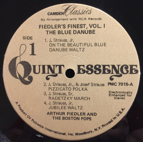 Arthur Fiedler, The Boston Pops Orchestra - Fiedler's Finest, Vol. 1 - The Blue Danube