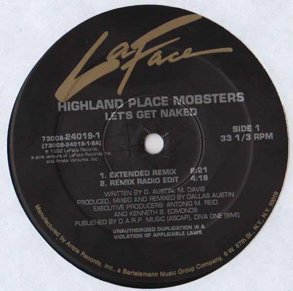 12": Highland Place Mobsters - Let's Get Naked