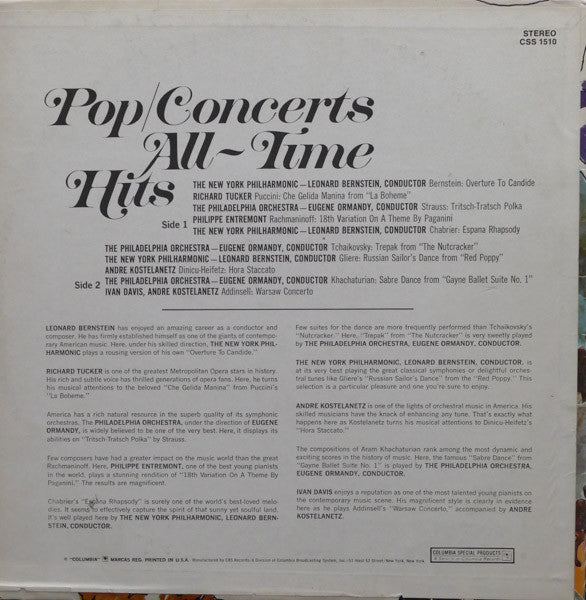 Various - Pop/Concerts All~Time Hits