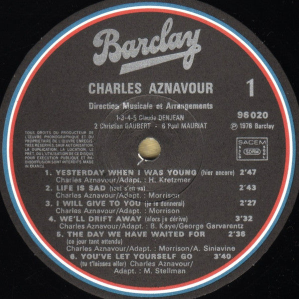 Charles Aznavour - 24 Songs In English