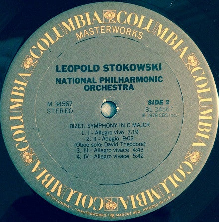 Leopold Stokowski, National Philharmonic Orchestra, Georges Bizet, Felix Mendelssohn-Bartholdy - Symphony In C / Symphony No. 4, "Italian"