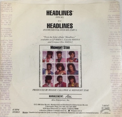 7": Midnight Star - Headlines