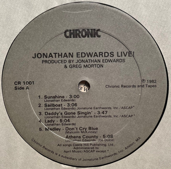 Jonathan Edwards - Live!