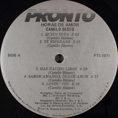 Camilo Sesto - Horas De Amor
