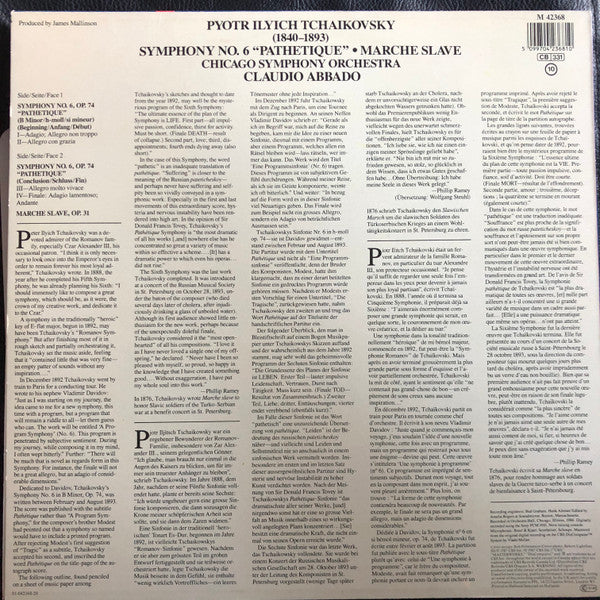 Claudio Abbado, Pyotr Ilyich Tchaikovsky, The Chicago Symphony Orchestra - Symphony No. 6 "Pathetique" / Marche Slave