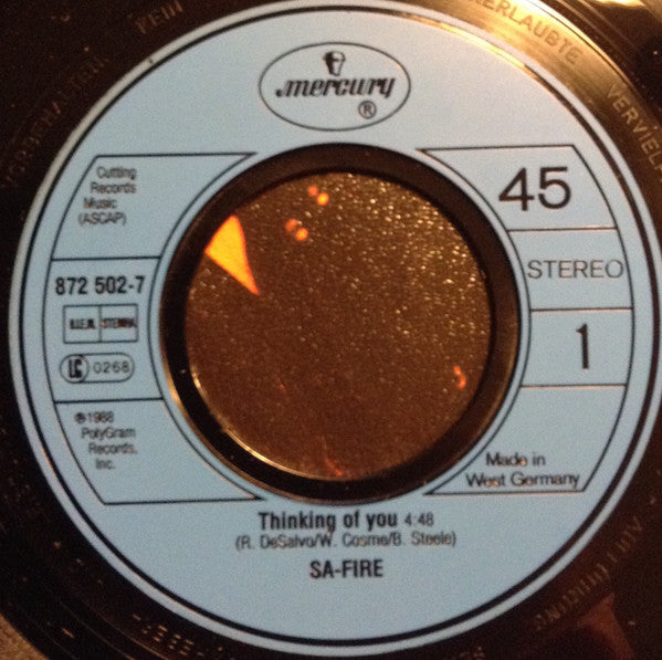 7" Single: Safire - Thinking Of You
