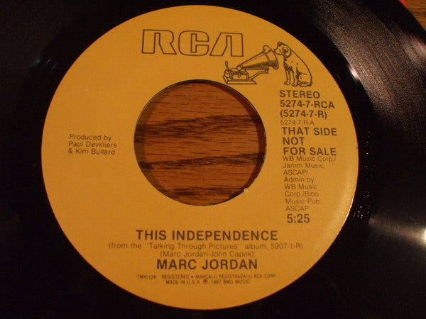 7": Marc Jordan - This Independence