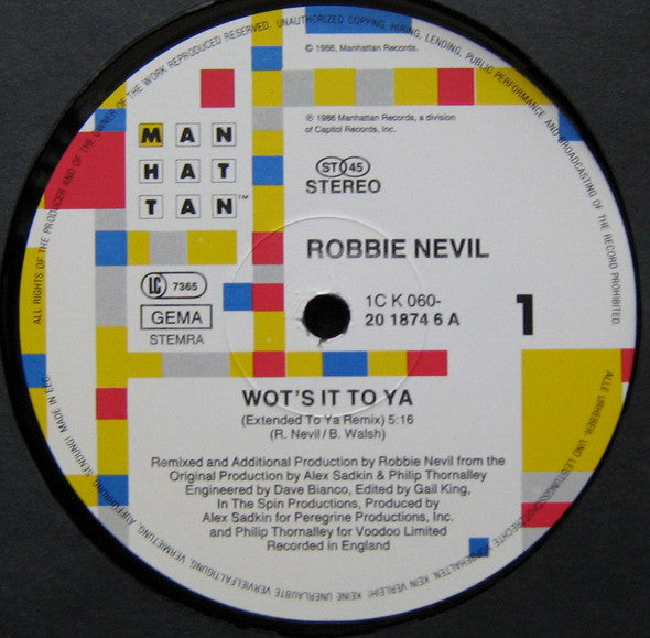 Robbie Nevil - Wot's It To Ya