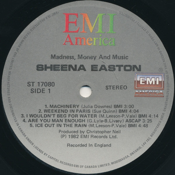 Sheena Easton - Madness, Money And Music