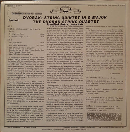 Antonín Dvořák, Dvořák Quartet, František Pošta - String Quintet In G Major