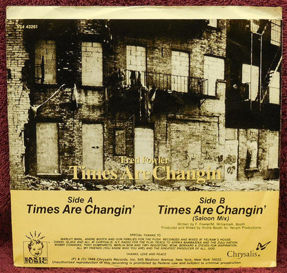 7" Single: Fred Fowler - Times Are Changin'