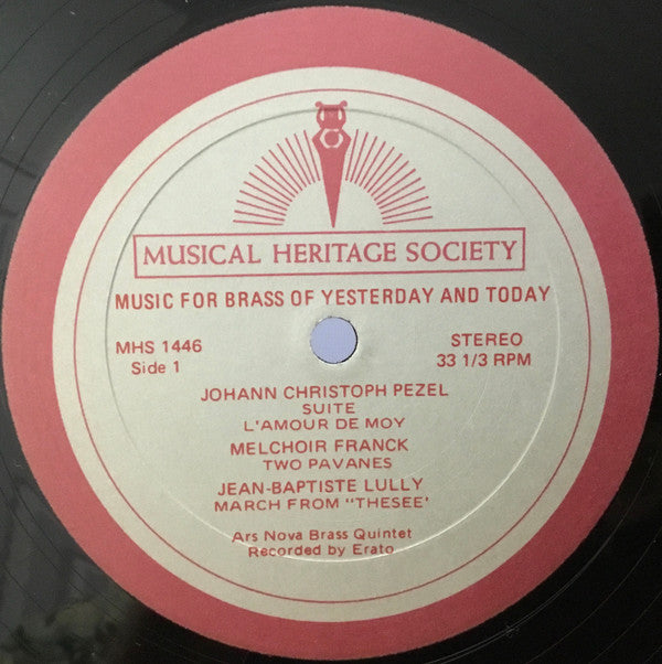 Ars Nova Brass Quintet, Pierre Thibaud, Bernard Jeannoutot, Georges Barboteu, Camille Verdier, Elie Raynaud - The Riches Of Brass Of Yesterday And Today