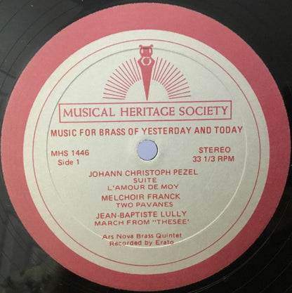 Ars Nova Brass Quintet, Pierre Thibaud, Bernard Jeannoutot, Georges Barboteu, Camille Verdier, Elie Raynaud - The Riches Of Brass Of Yesterday And Today