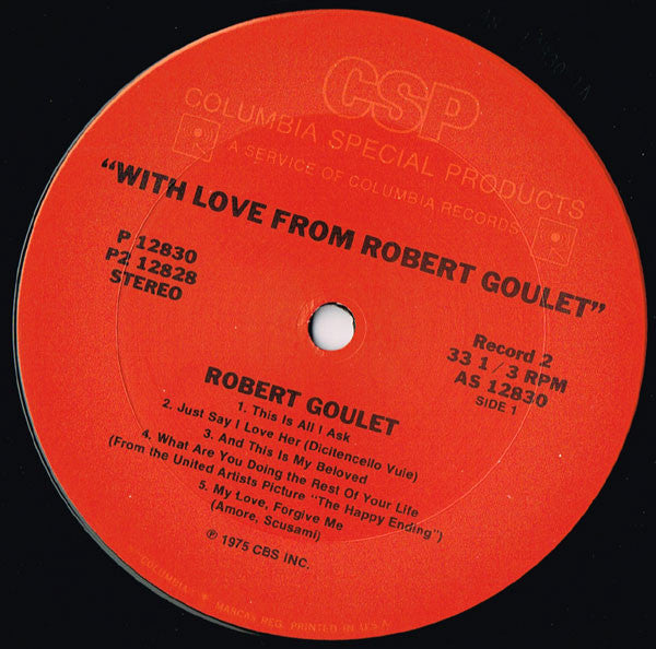 Robert Goulet - With Love From Robert Goulet