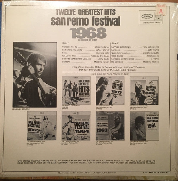 Various - Twelve Greatest Hits San Remo Festival 1968