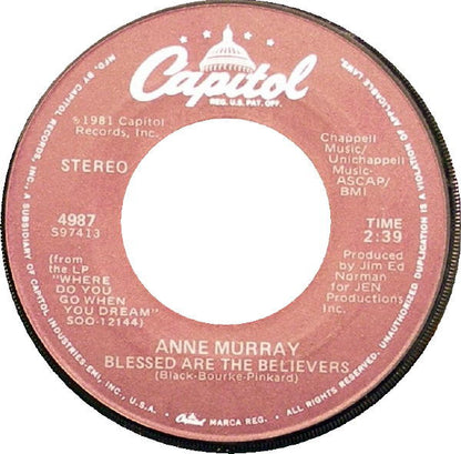 7" Single: Anne Murray - Blessed Are The Believers
