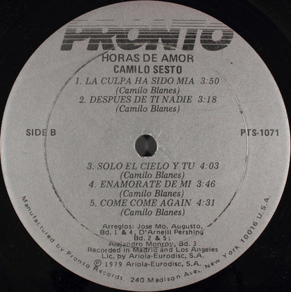 Camilo Sesto - Horas De Amor