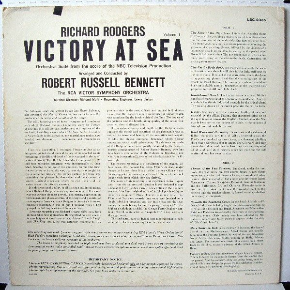 Richard Rodgers, Robert Russell Bennett, RCA Victor Symphony Orchestra - Victory At Sea Volume 1