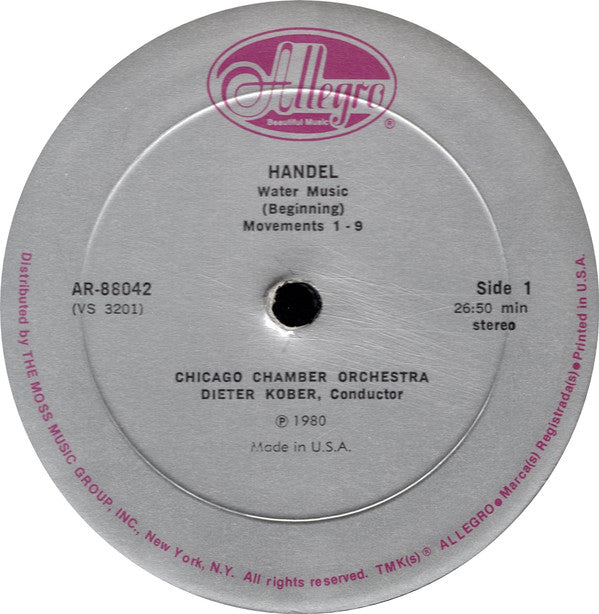Georg Friedrich Händel, Chicago Chamber Orchestra, Dieter Kober - Water Music