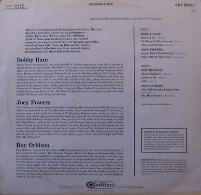 Bobby Bare, Joey Powers, Roy Orbison - Special Delivery From Bobby Bare...Joey Powers...Roy Orbison