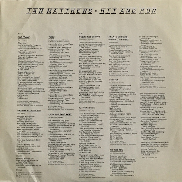 Iain Matthews - Hit And Run