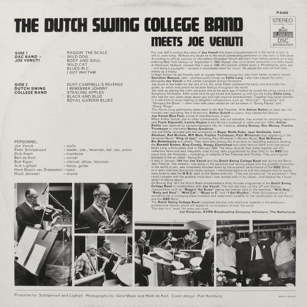 The Dutch Swing College Band - The Dutch Swing College Band Meets Joe Venuti