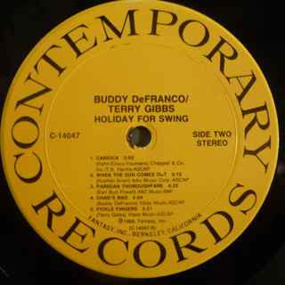 Buddy DeFranco / Terry Gibbs Quintet - Holiday For Swing