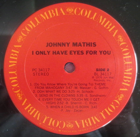 Johnny Mathis - I Only Have Eyes For You / (Do You Know Where You're Going To) Theme From Mahogany