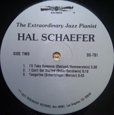 Hal Schaefer, Fred Atwood, Alvin Stoller - The Extraordinary Jazz Pianist