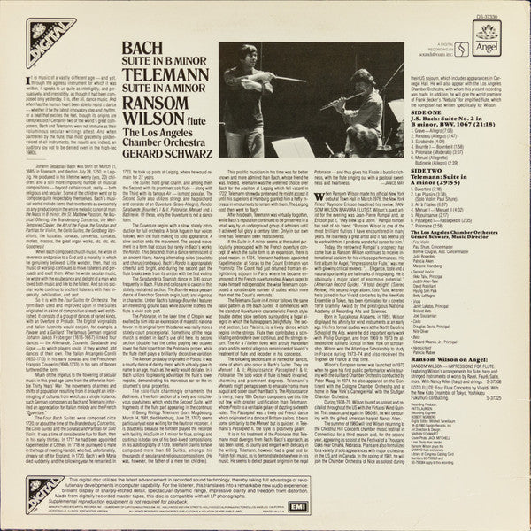 Johann Sebastian Bach, Georg Philipp Telemann, Ransom Wilson, The Los Angeles Chamber Orchestra, Gerard Schwarz - Suite In B Minor / Suite In A Minor