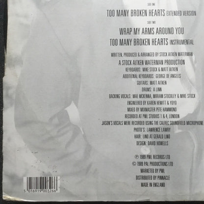 12" Single: Jason Donovan - Too Many Broken Hearts