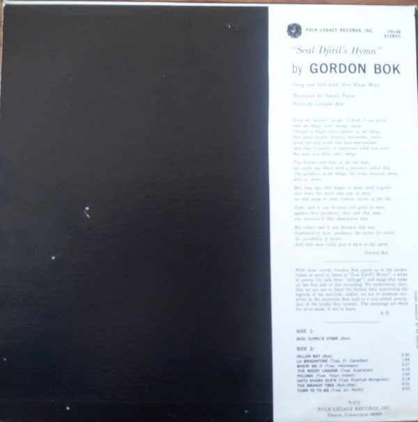 Gordon Bok - Seal Djiril's Hymn