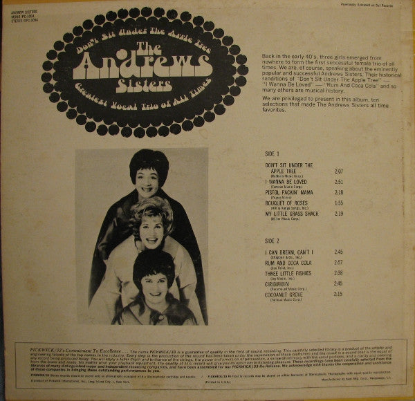 The Andrews Sisters - Don't Sit Under The Apple Tree