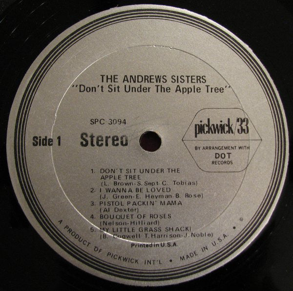 The Andrews Sisters - Don't Sit Under The Apple Tree