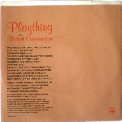 7" Single: Rebbie Jackson - Plaything