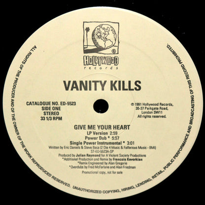 12" Single: Vanity Kills - Give Me Your Heart