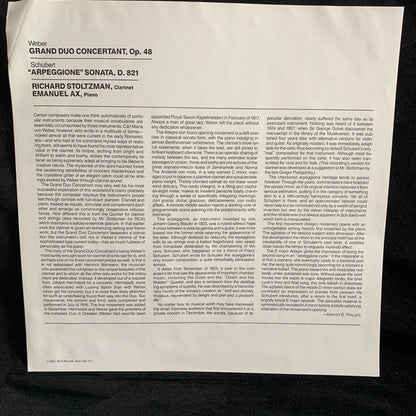 Carl Maria von Weber, Franz Schubert, Richard Stoltzman, Emanuel Ax - Grand Duo Concertant - "Arpeggione" Sonata