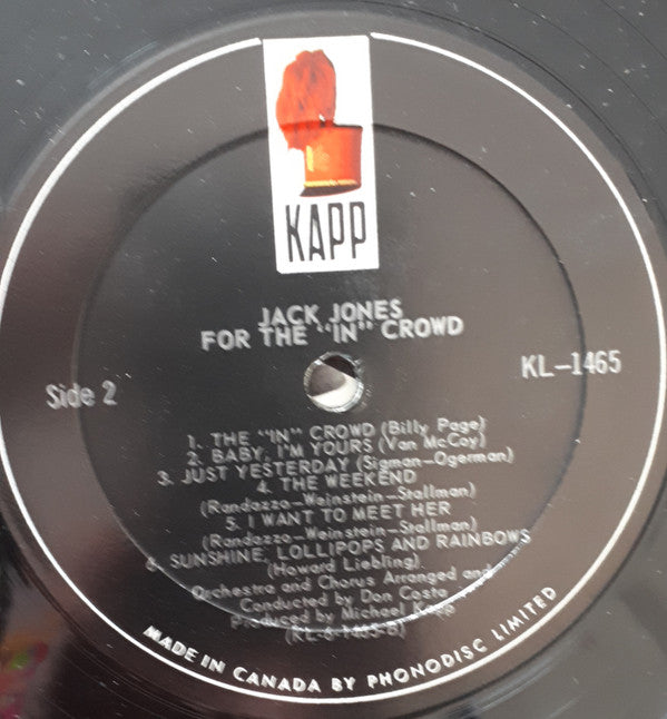 Jack Jones - For The "In" Crowd