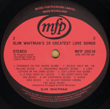 Slim Whitman - Slim Whitman's 20 Greatest Love Songs