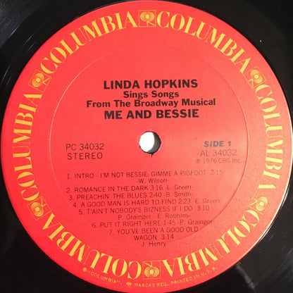 Linda Hopkins - Me And Bessie (Linda Hopkins Sings Songs From The Broadway Musical)