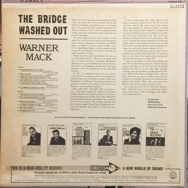 Warner Mack - The Bridge Washed Out