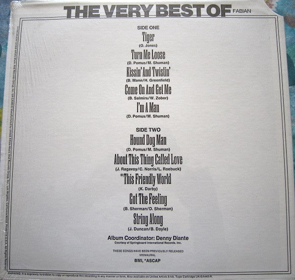 Fabian - The Very Best Of Fabian