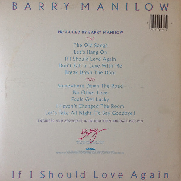 Barry Manilow - If I Should Love Again