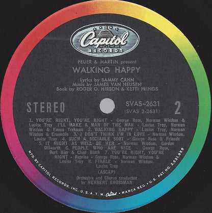 Sammy Cahn, Jimmy Van Heusen, Norman Wisdom, Louise Troy, George Rose - Walking Happy (Original Broadway Cast Recording)