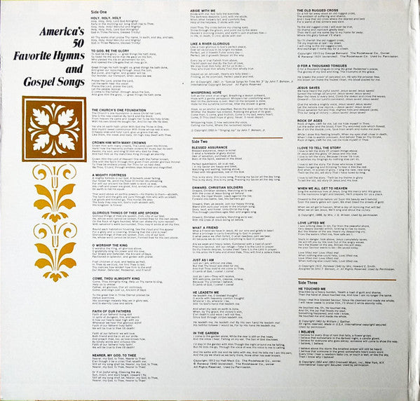 Fred Bock - America's 50 Favorite Hymns And Gospel Songs